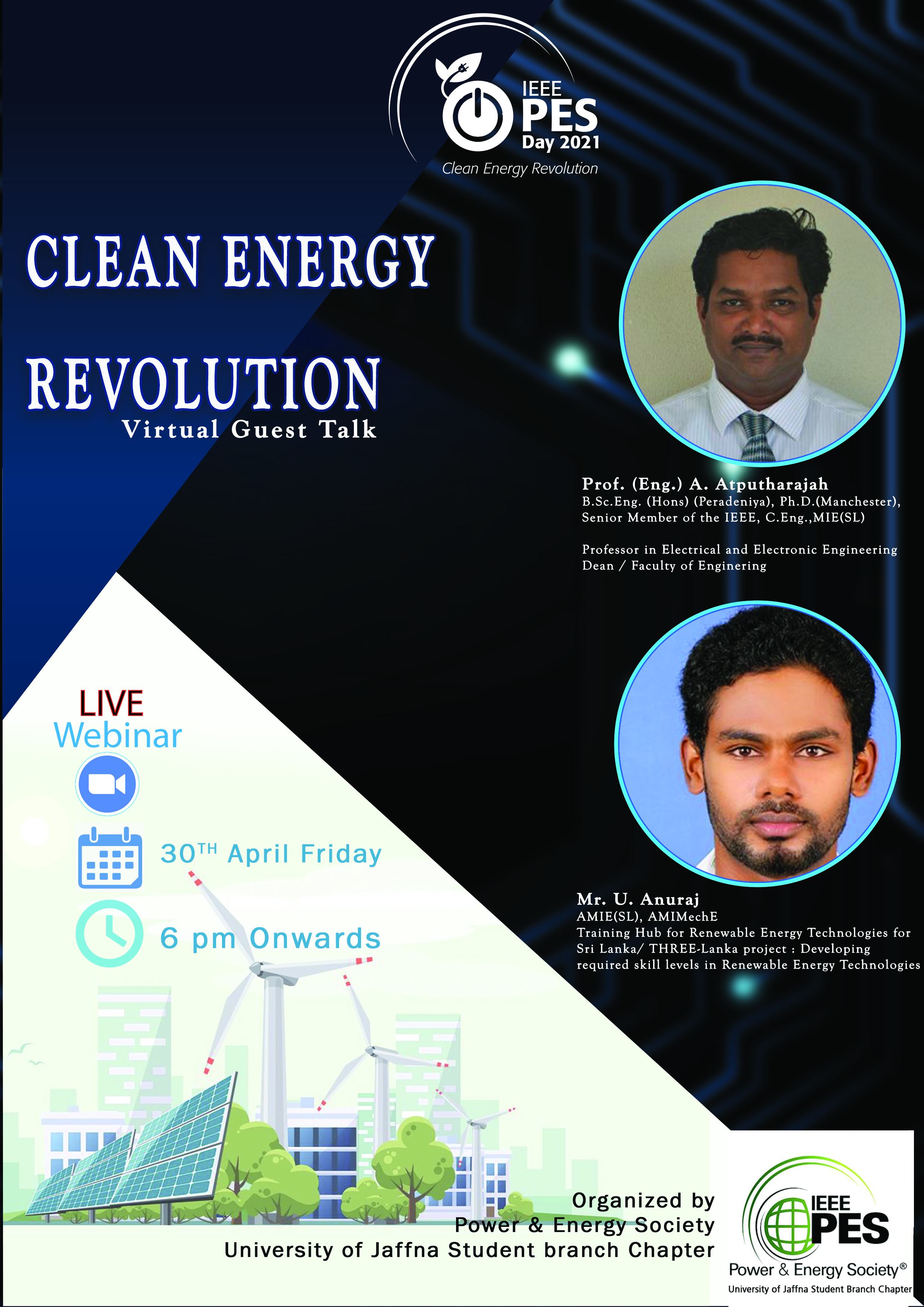 Read more about the article PES IEEE UoJ Renewable Enegy Virtual Guest Talk