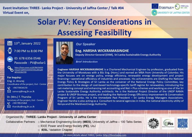 Read more about the article Virtual Event on Solar PV: Key Considerations in Assessing Feasibility
